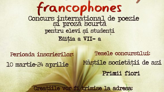 Echos Francophones – Concurs internațional de poezie și proză în limba franceză