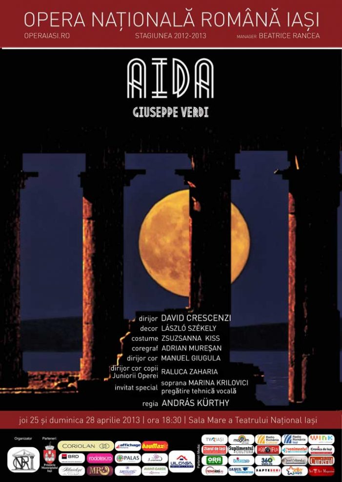 Opera „Aida” de Giuseppe Verdi, în premieră la Opera Națională Română din Iași