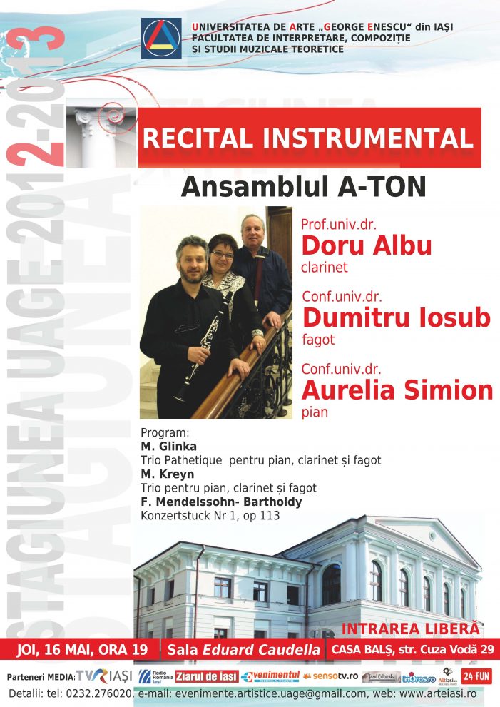 Recital instrumental susţinut de Ansamblul A-TON