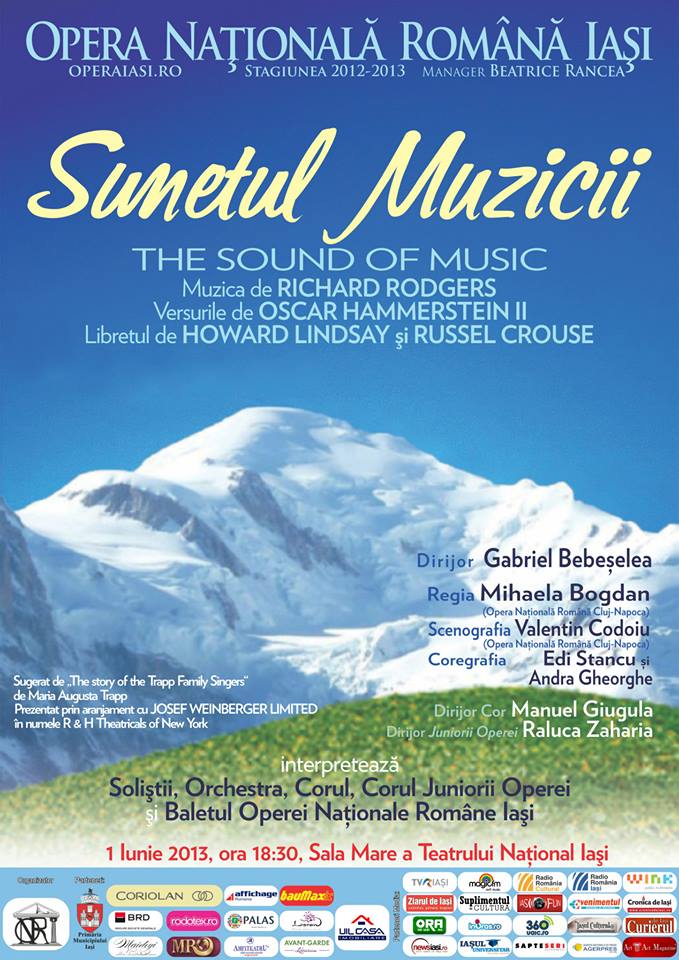 „Sunetul muzicii” de Richard Rodgers la Opera Națională Română din Iași