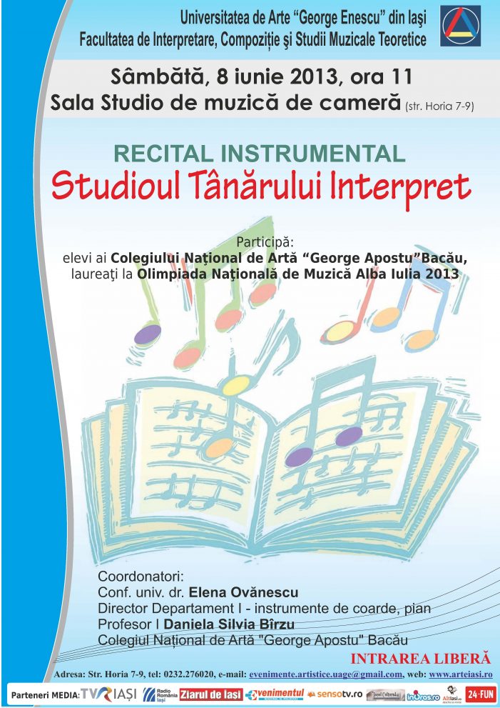 Recitalul instrumental sub genericul Studioul Tânărului Interpret
