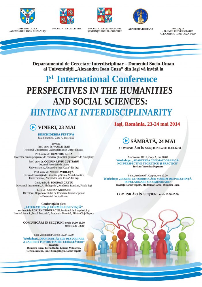 Conferinţa internaţională Perspectives in the Humanities and Social Sciences: Hinting at Interdisciplinarity