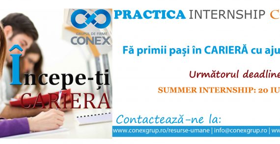 Oportunităţi de practică şi internship în domeniul Marketingului la grupul de firme Conex