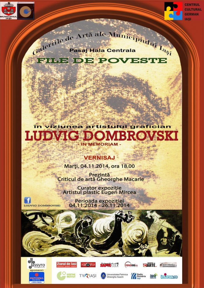 Expoziția cu vernisaj  „File de poveste” in memoriam Ludvig Dombrovski