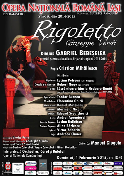 Spectacolul “Rigoletto”, din nou pe scena Operei ieșene