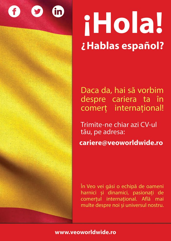 VEO angajează vorbitori de spaniolă