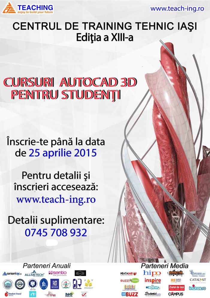 Cursuri AutoCAD 3D pentru studentii din Iasi