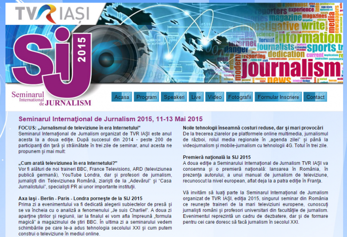 TVR Iaşi, Seminarul Internaţional de Jurnalism 2015