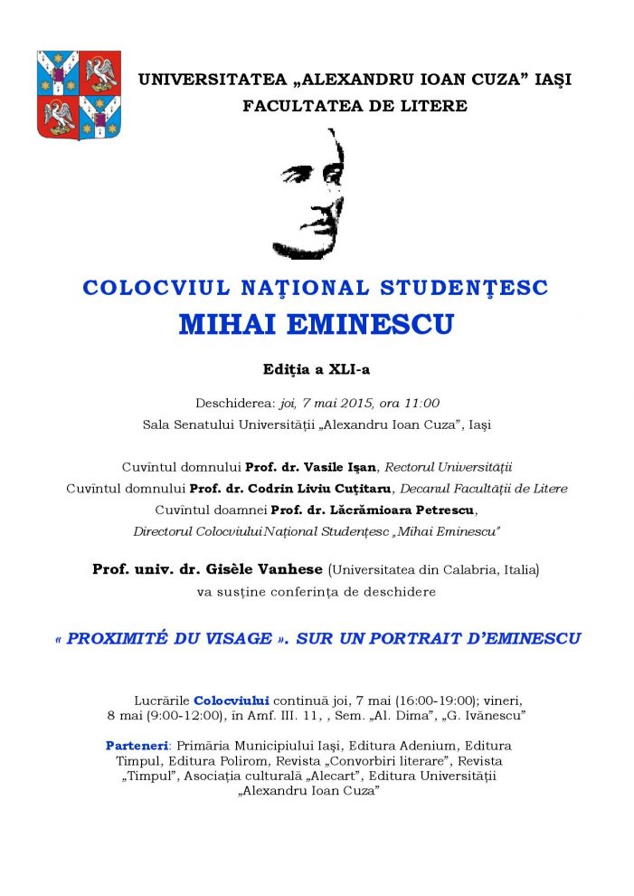 Colocviul Naţional Studenţesc „Mihai Eminescu”, Ediţia a XLI-a
