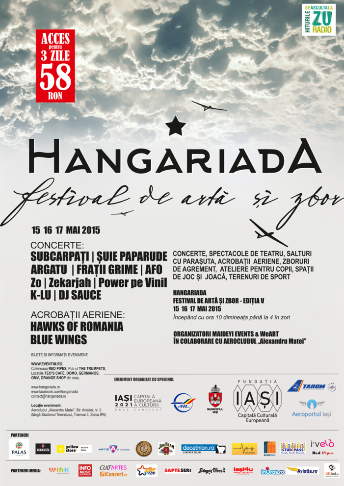 Hangariada – festival de artă și zbor la ediția a 5-a