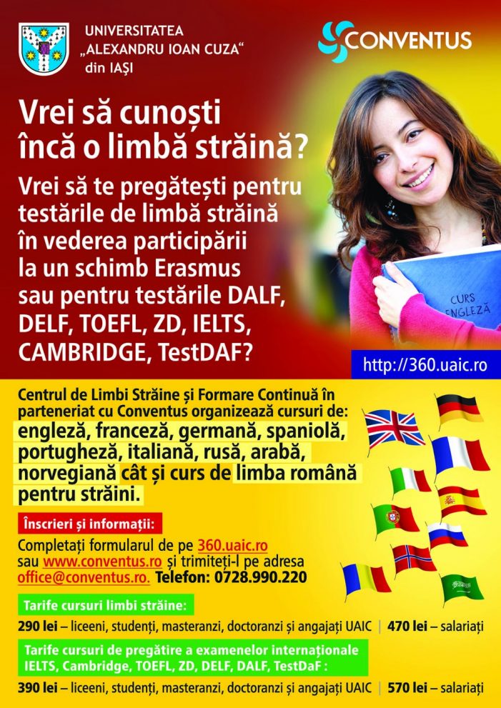 Înscrieri la cursurile de limbi străine