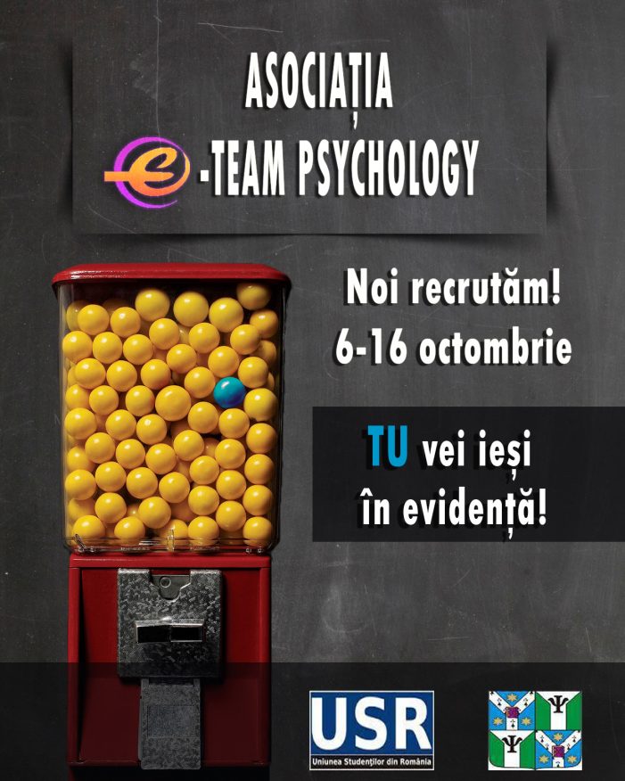 Asociația E-team Psychology a început recrutările