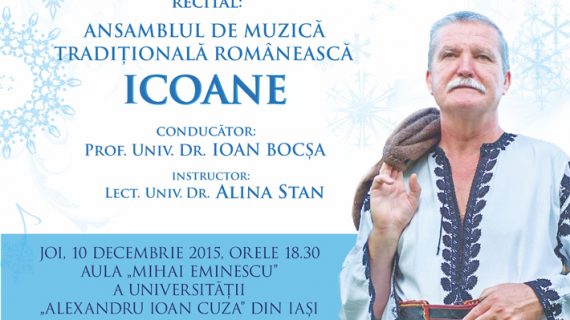 „Colinda în Transilvania” – prelegere și recital Ioan Bocșa și Ansamblul de Muzică Tradițională Românească „Icoane”