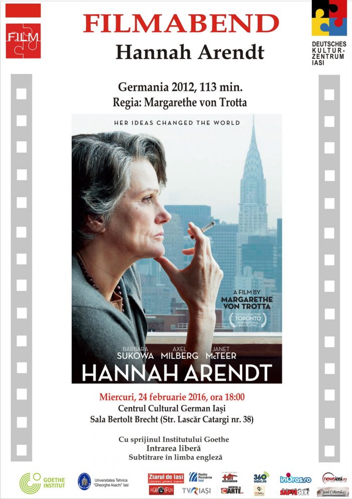 Seara de film german – Hannah Arendt (Germania 2012)