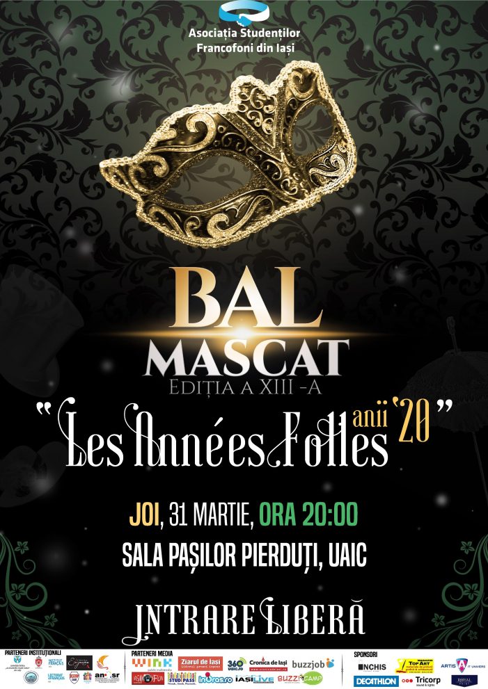 Balul Mascat Francofon readuce anii ’20 în Sala Pașilor Pierduți