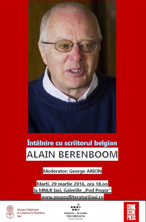 Cunoscutul scriitor belgian Alain Berenboom vine la Iași