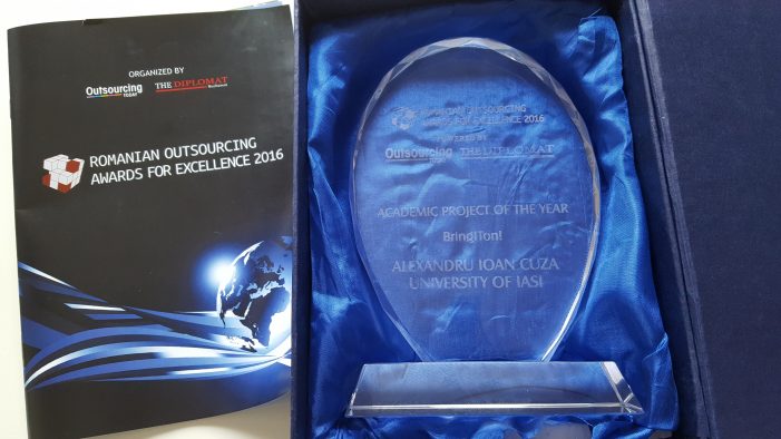Universitatea „Alexandru Ioan Cuza”, premiată la Gala „Romanian Outsourcing Awards for Excellence 2016”