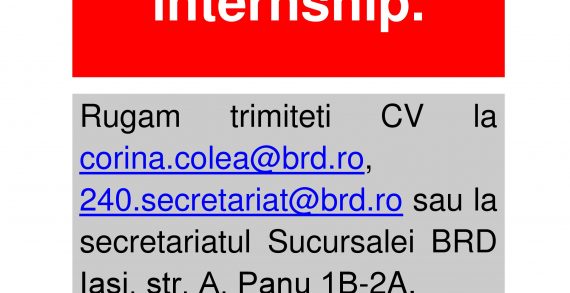 BRD Iași angajează studenți în regim internship