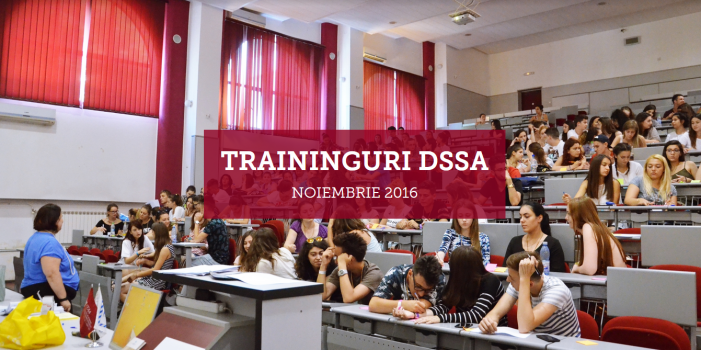 Trainingurile gratuite oferite de DSSA în luna noiembrie