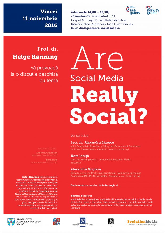 Dezbatere: Are social media really social?
