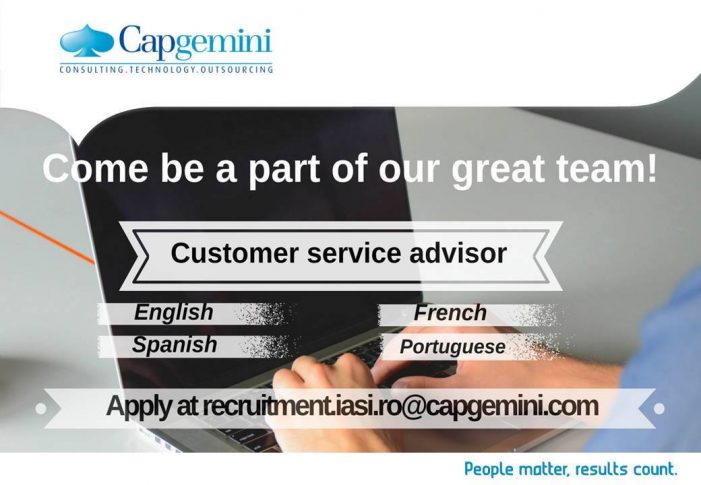 Capgemini recrutează Customer Service Advisor