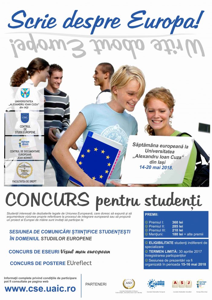 Scrie despre Europa – Concurs pentru studenți