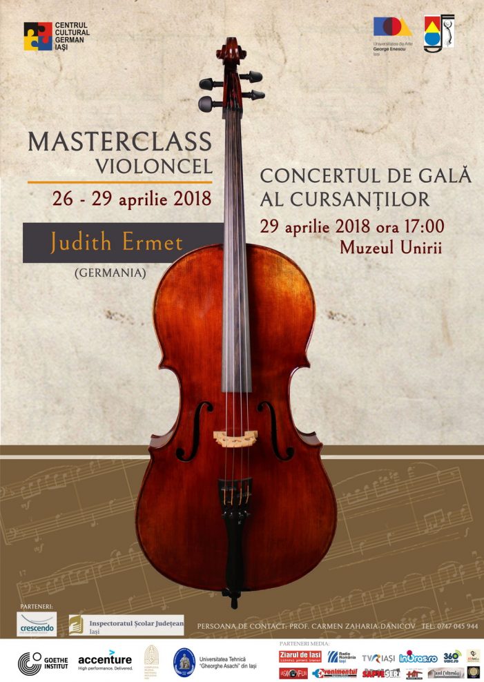 Concert de gală al cursanților Masterclass-ului de violoncel susținut de Judith Ermert (Germania)