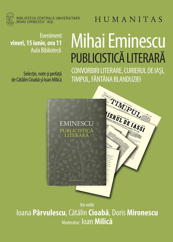 Lansare de carte la Biblioteca Centrală Universitară „Mihai Eminescu”