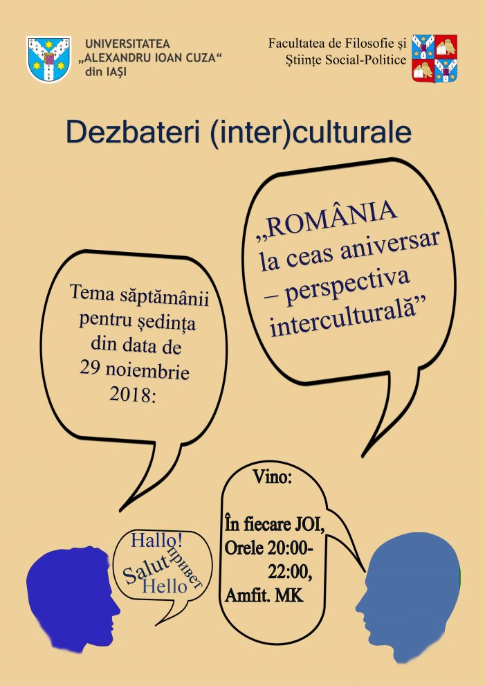 Dezbateri (Inter)culturale: România la ceas aniversar – perspectiva interculturală