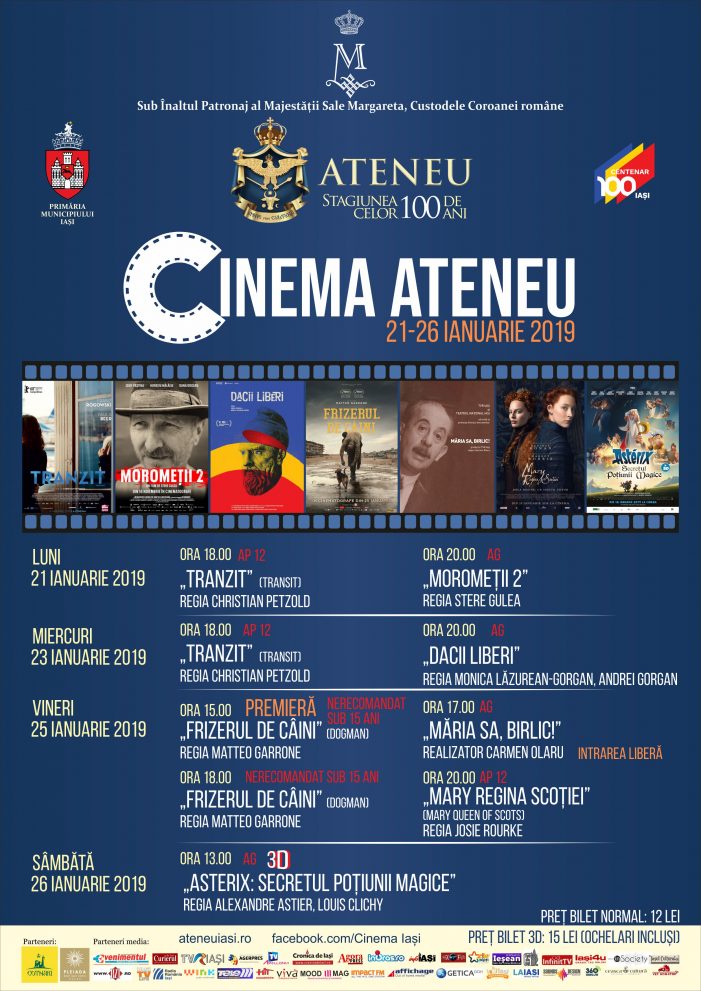 Programul cinematografului Ateneu în perioada 21-26 ianuarie