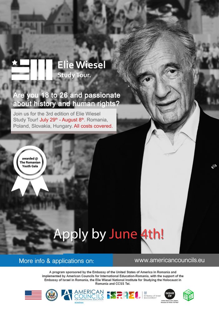 American Councils for International Education anunță organizarea celei de-a treia ediții a Elie Wiesel Study Tour
