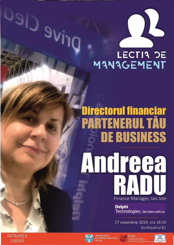 Lecția de management – ediția a XVIII-a: Directorul financiar – partenerul tău de business