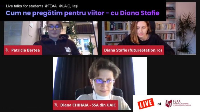 Despre competențe pentru viitor și profesii emergente pentru studenții UAIC Iași cu Diana Stafie – foresight strategist