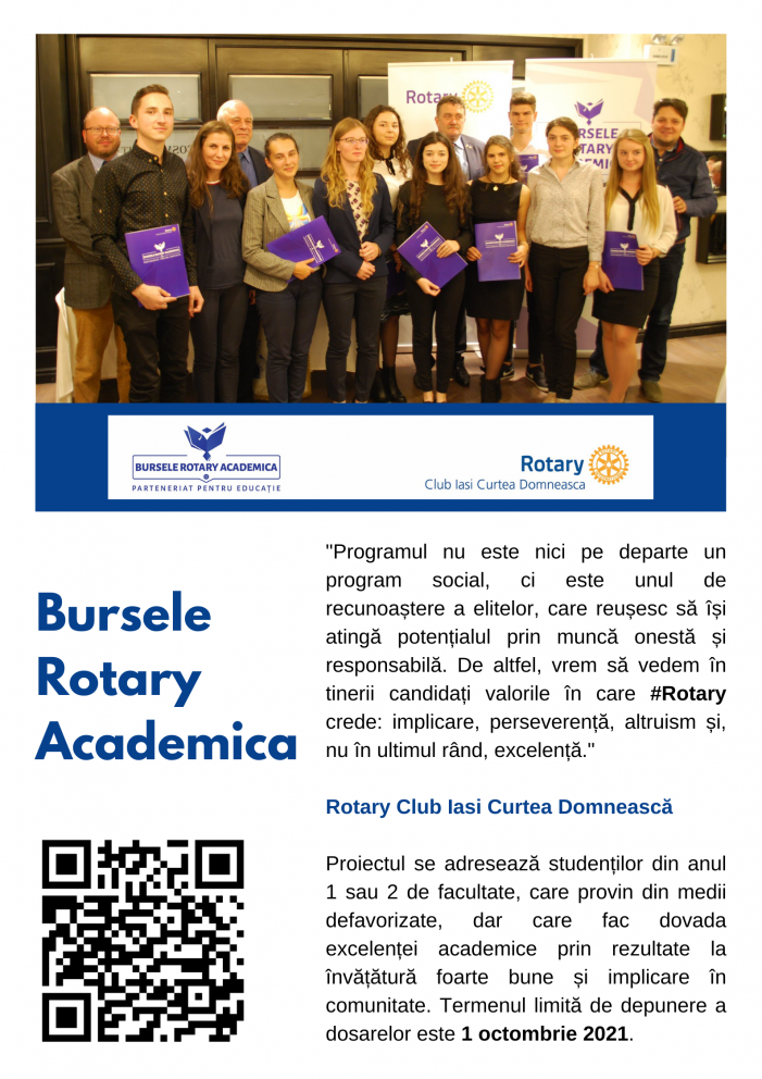 A început selecția studenților pentru Bursele Rotary Academica