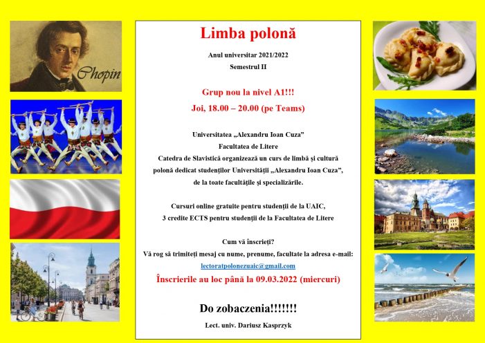 Curs de limba polonă pentru studenți