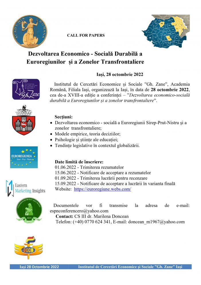 Conferința internațională „Dezvoltarea Economico-Socială Durabilă a Euroregiunilor și a Zonelor Transfrontaliere”