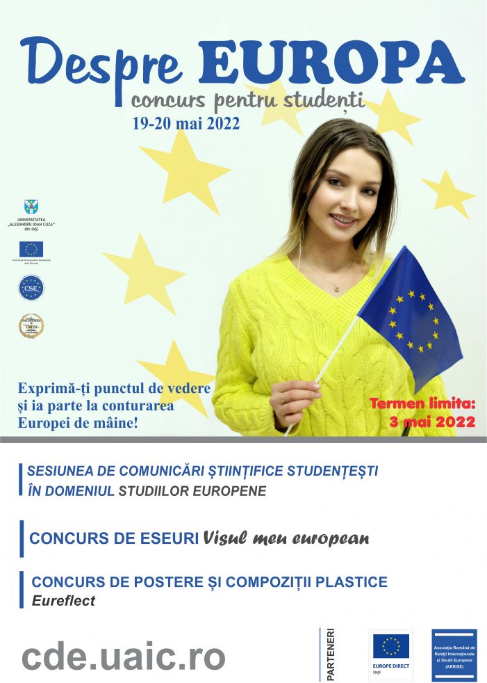 „Despre Europa” – concurs pentru studenți