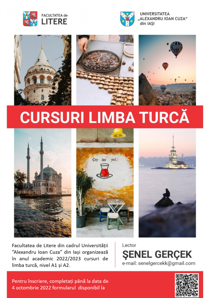 Facultatea de Litere a UAIC organizează cursuri de limba turcă