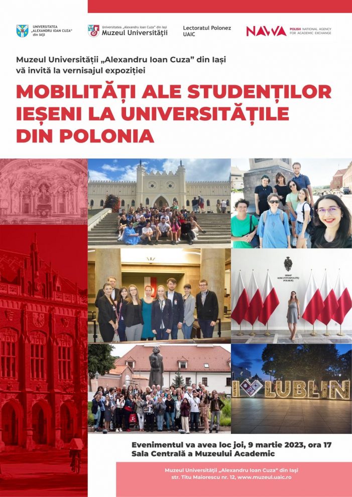 Vernisajul expoziției „Mobilități ale studenților ieșeni la Universitățile din Polonia” la Muzeul Universității