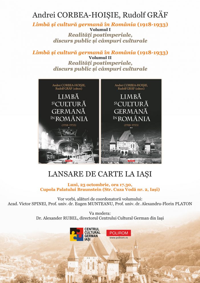 Lansare de carte la Palatul Braunstein din Iași