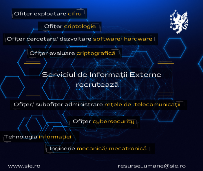 Oportunități de carieră în domeniul tehnic în cadrul Serviciului Român de Informații