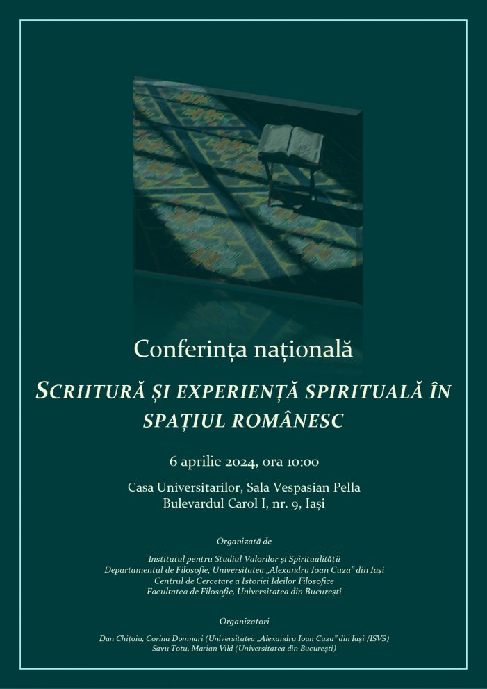 Conferința Națională „Scriitură și experiență spirituală în spațiul românesc”
