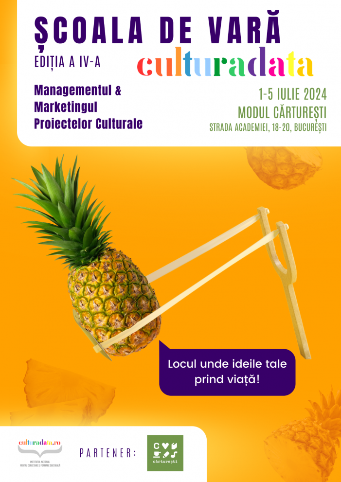 Școala de Vară Culturadata – „Managementul și marketingul proiectelor culturale”, ediția a IV-a