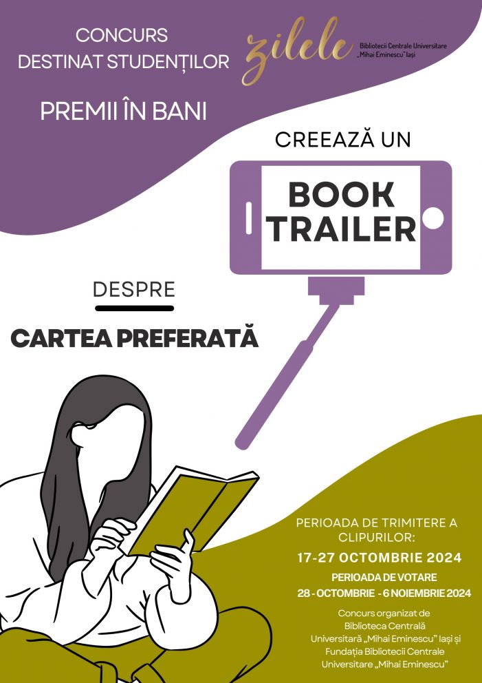 Concurs pentru studenți. Creează un book trailer pentru cartea preferată și câștigă premii în bani!