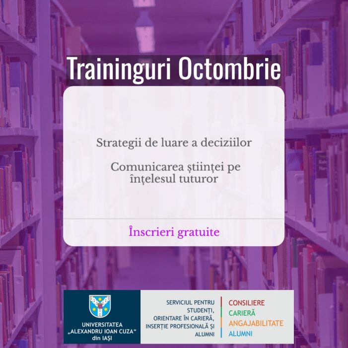 Traininguri gratuite de luarea deciziilor și comunicarea științei