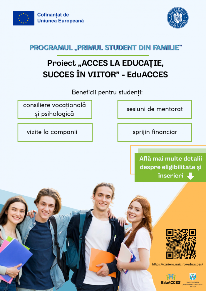 Sesiuni de informare organizate în cadrul programului „Primul student din familie”