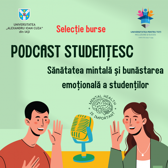 UAIC oferă 10 burse pentru realizarea unui podcast studențesc dedicat sănătății mintale