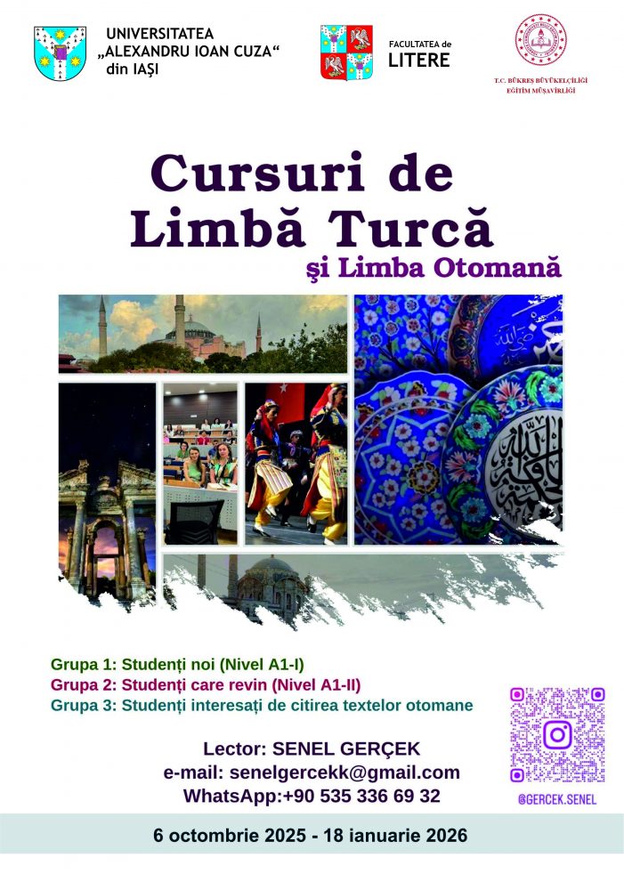 Cursuri de limba turcă și turcă otomană pentru studenții UAIC
