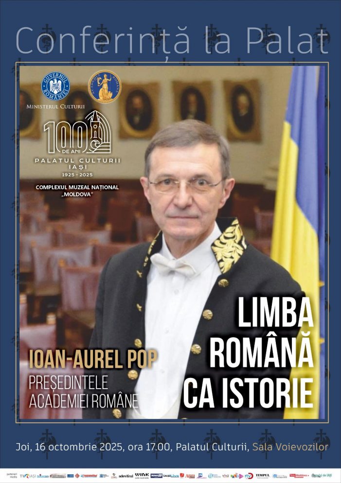 Conferință la Palat: „Limba Română ca istorie”, susținută de academician Ioan – Aurel Pop, președintele Academiei Române