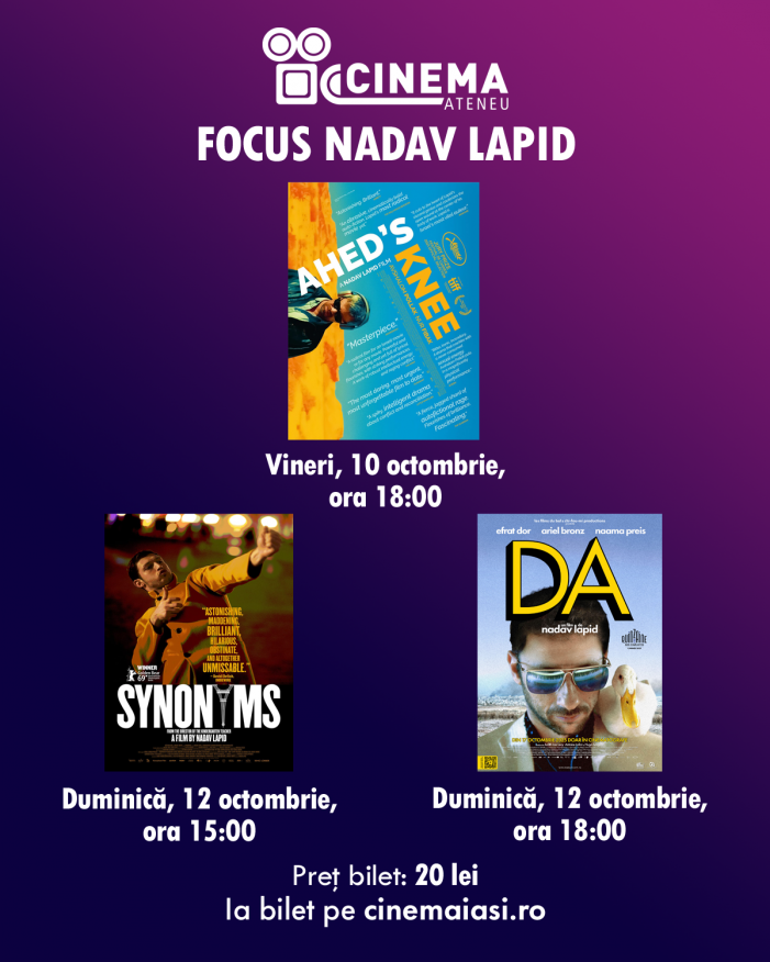 Portret de cineast la Cinema Ateneu: Nadav Lapid, o voce a disidenței